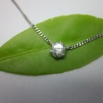 Pt900 Pendant with Diamond