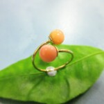 K18YG Coral Ring